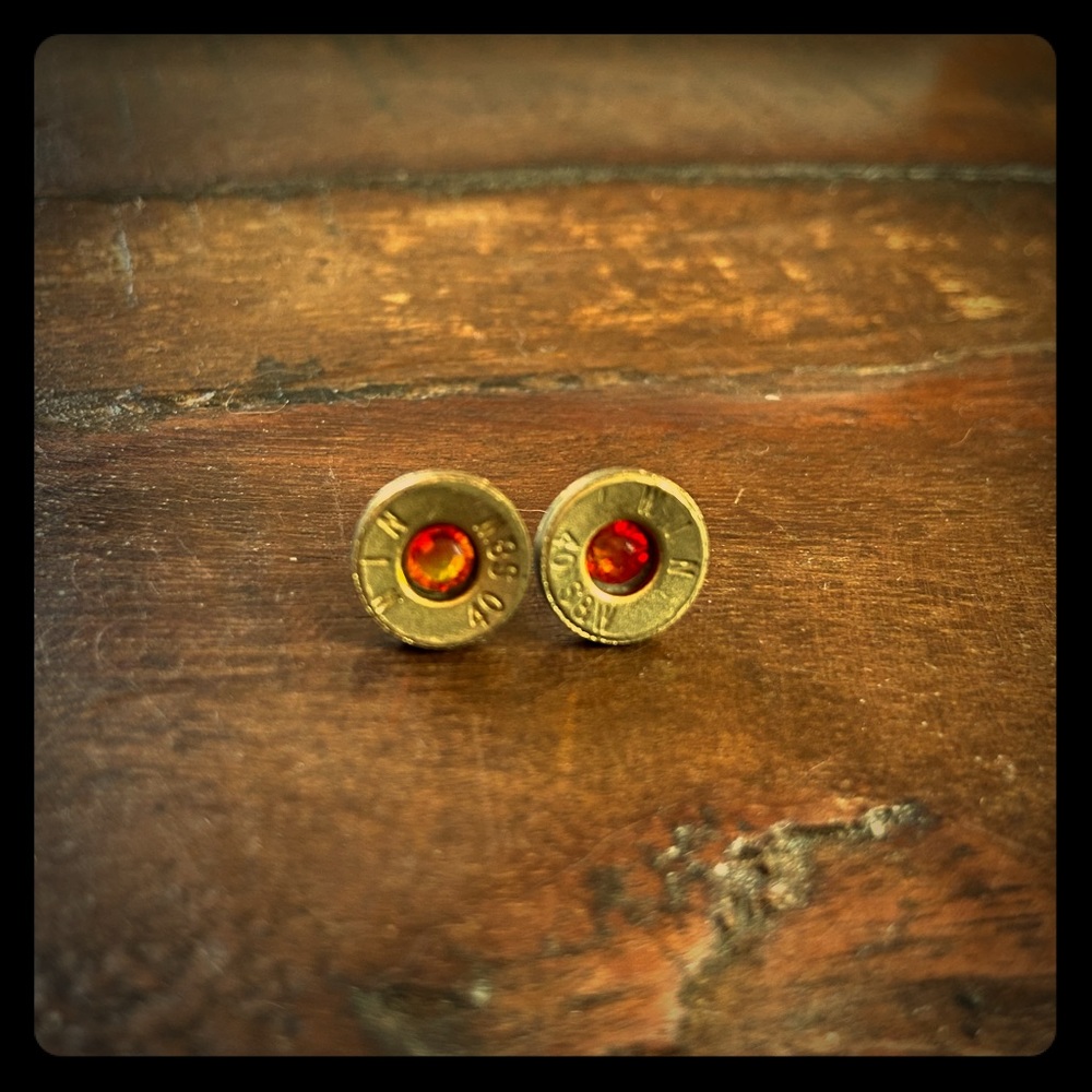 Handmade bullet stud earrings